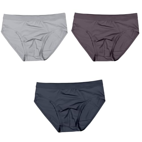 ASJAR Men’s Ultra-Soft Material | Ice-Silk Short | Underwear | Multi-Colored (Pack of 3) (L) Multicolour - Image 1