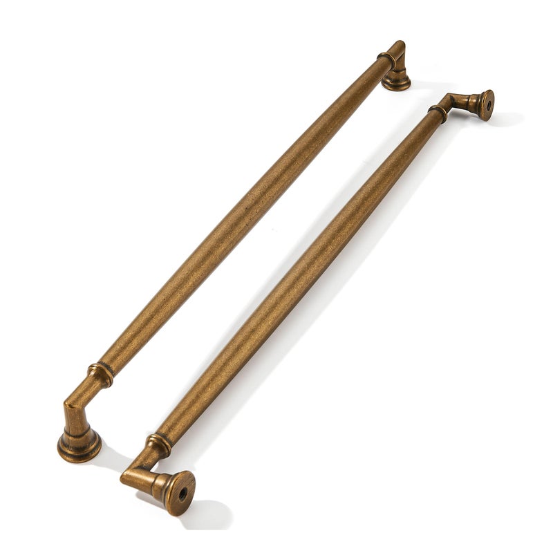 khtumeware 2 Pack 10 Inch256mm Antique Brass Cabinet Pulls Heavy Duty Soild Vintage Brass Cabinet Handles Kitchen Antique Bronze Cabinet Hardware for Cupboard Drawer Handles - Image 2
