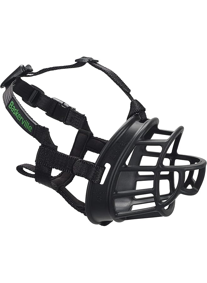 Company of Animals Ultra Muzzle Patented Humane Design Breathable Dog Can Pant And Drink Adjustable Padded Dog Training Muzzle For Large Dogs Prevents Biting Wildlife Scavenging Size 5 Black - Image 1