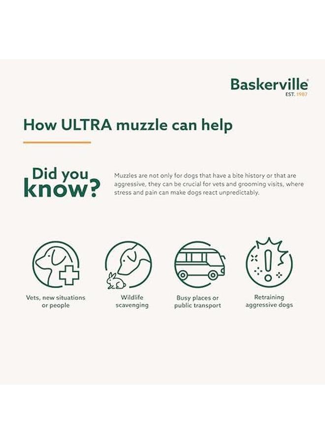 Company of Animals Ultra Muzzle Patented Humane Design Breathable Dog Can Pant And Drink Adjustable Padded Dog Training Muzzle For Large Dogs Prevents Biting Wildlife Scavenging Size 5 Black - Image 3