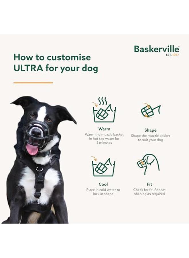 Company of Animals Ultra Muzzle Patented Humane Design Breathable Dog Can Pant And Drink Adjustable Padded Dog Training Muzzle For Large Dogs Prevents Biting Wildlife Scavenging Size 5 Black - Image 4