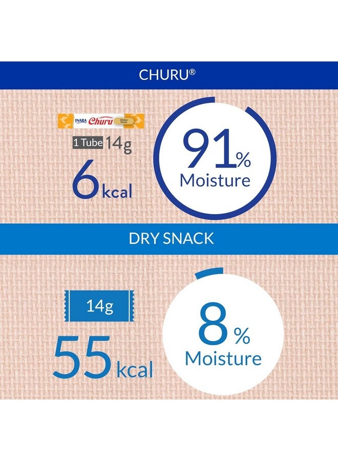 INABA Churu Cat Treats, Grain-Free, Lickable, Squeezable Creamy Purée Cat Treat/Topper with Vitamin E & Taurine, 0.5 Ounces Each Tube, 48 Tubes (4 per Pack), Chicken with Scallop Recipe - Image 4