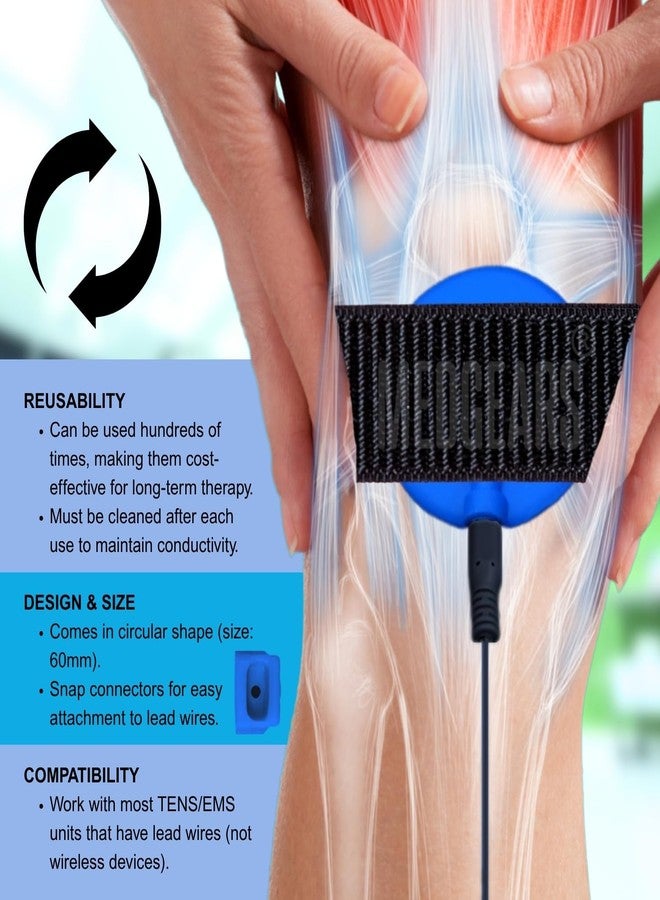 Physiogears Tens Electrode Pads - for Physiotherapy & Reusable & Skin-Friendly (Tens Pad, Pack of 20) - Image 3