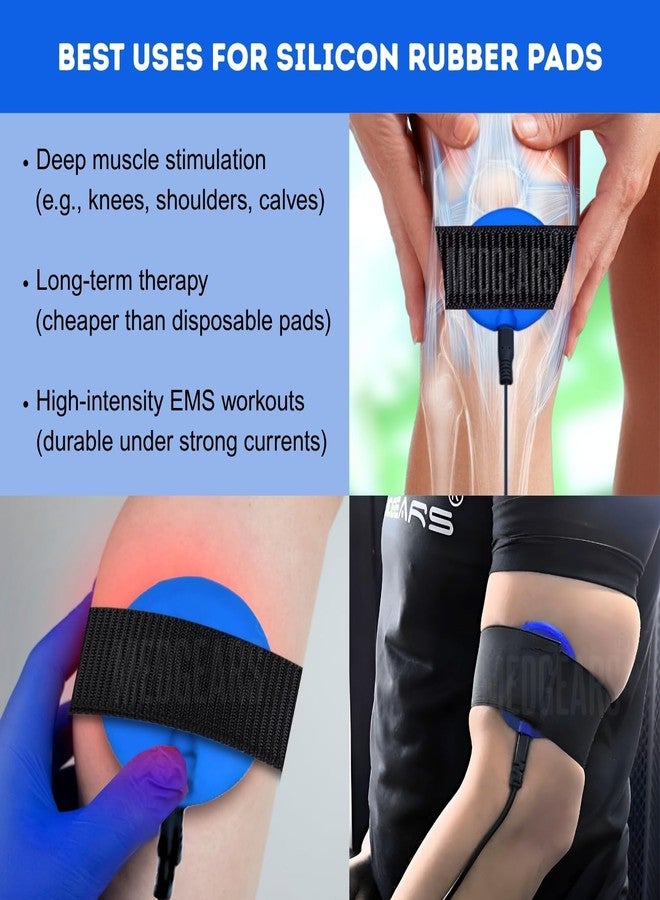 Physiogears Tens Electrode Pads - for Physiotherapy & Reusable & Skin-Friendly (Tens Pad, Pack of 20) - Image 5