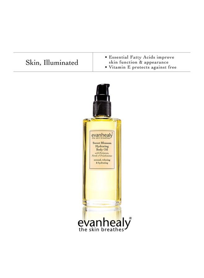 evanhealy Sweet Blossom Hydrating Body Oil ; Organic Jojoba Sesame & Sunflower Oil Blend ; Body Moisturizer Massage Oil Facial Cleanser & Scalp Cleansing - Image 4