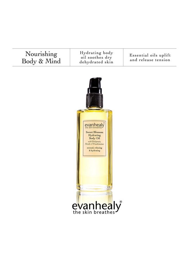evanhealy Sweet Blossom Hydrating Body Oil ; Organic Jojoba Sesame & Sunflower Oil Blend ; Body Moisturizer Massage Oil Facial Cleanser & Scalp Cleansing - Image 3