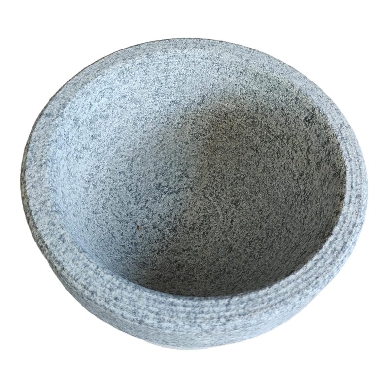 EZAHK EZAHK Stone Unpolished Mortar and Pestle SetSpices Okhli Masher Khalbatta Stone Home Decor Musal Well Design for Kitchen Home Herbs 8 inch  - Image 2
