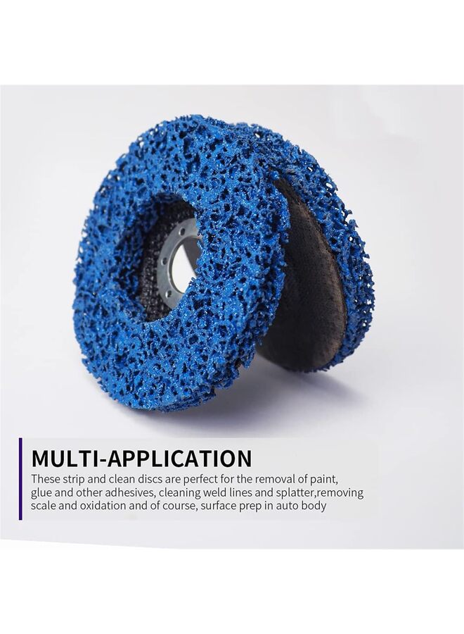 10 Pcs 4-1/2 Inch Poly Strip Wheel Disc Rust Remover Wheel, 7/8" Angel Grinders Clean Tool, Strip Discs for Angle Grinder Take out Rust Paint Clean Welds Paint Grinding Wheel Blue - Image 5