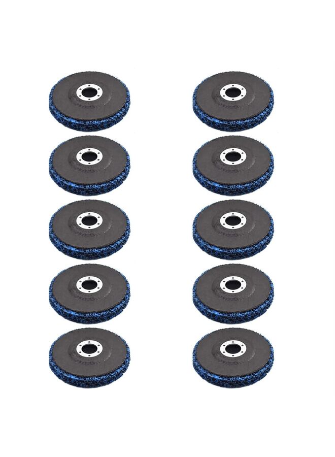 10 Pcs 4-1/2 Inch Poly Strip Wheel Disc Rust Remover Wheel, 7/8" Angel Grinders Clean Tool, Strip Discs for Angle Grinder Take out Rust Paint Clean Welds Paint Grinding Wheel Blue - Image 2