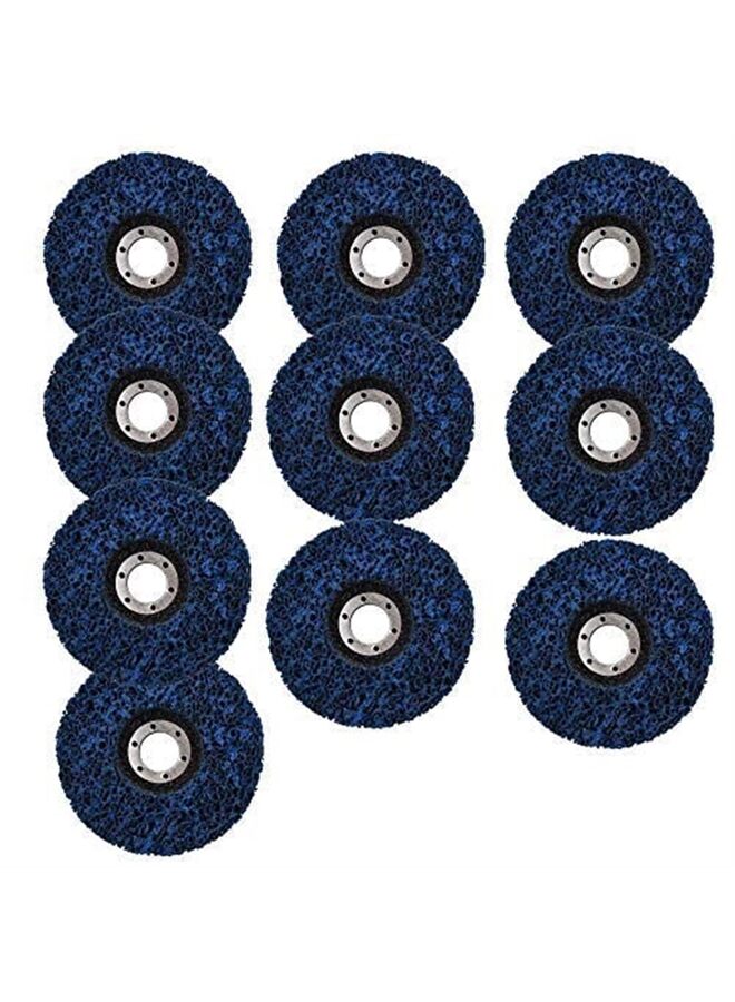 10 Pcs 4-1/2 Inch Poly Strip Wheel Disc Rust Remover Wheel, 7/8" Angel Grinders Clean Tool, Strip Discs for Angle Grinder Take out Rust Paint Clean Welds Paint Grinding Wheel Blue - Image 1