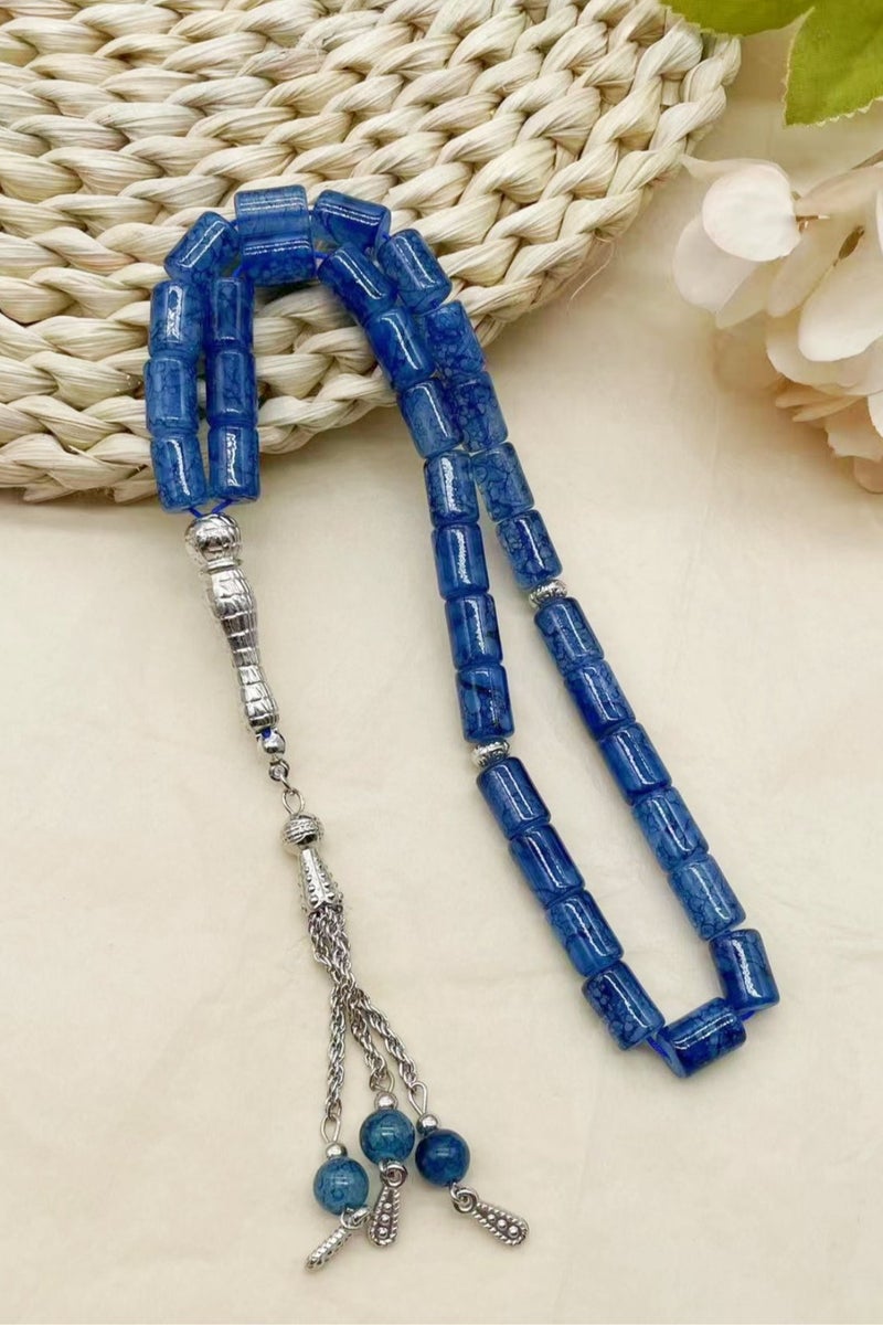 Tasbih 33-bead cylindrical glass prayer beads Arabic exquisite bracelet - Image 1