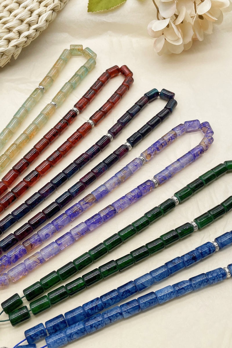 Tasbih 33-bead cylindrical glass prayer beads Arabic exquisite bracelet - Image 4