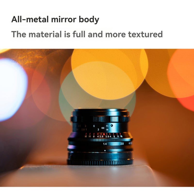 عدسة تثبيت الرؤية كاملة الإطار 35 مم F1.4 II: نوع ربط L فضي، 10 شفرات لعمل بوكي سلسة، زاوية عرض عريضة 63.2 درجة - تركيز يدوي مع تركيز مقارب 30 سم، طلاء متعدد الطبقات للتصوير في ضوء منخفض، التصوير في الشوارع والتصوير السفري - Image 3