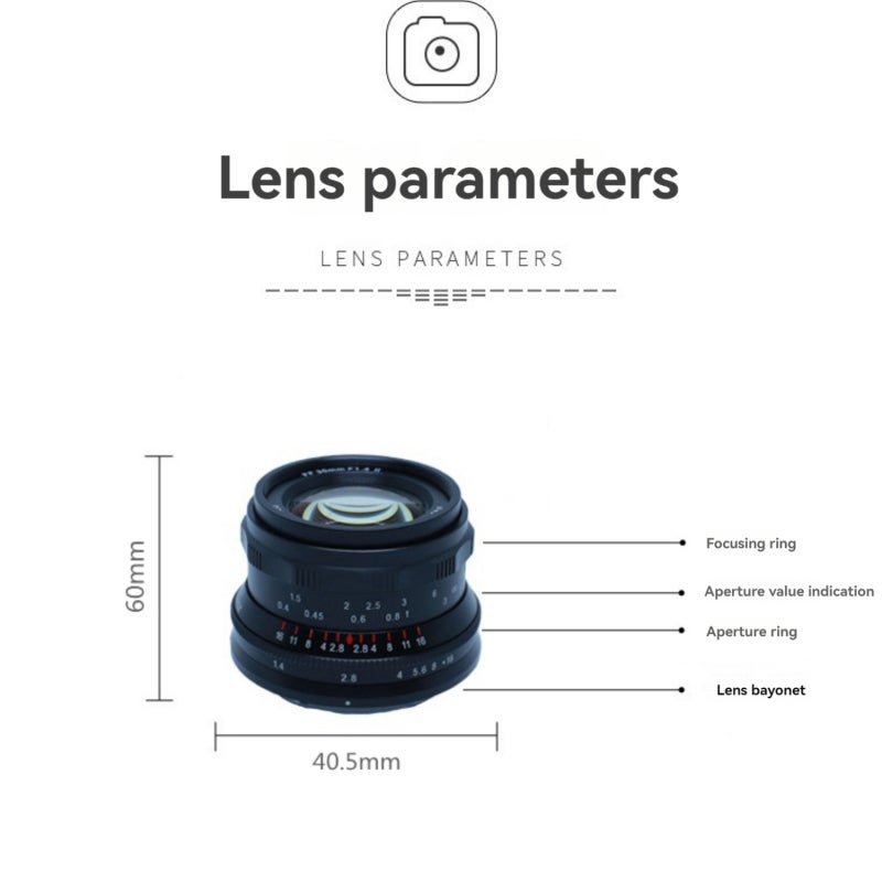 عدسة تثبيت الرؤية كاملة الإطار 35 مم F1.4 II: نوع ربط L فضي، 10 شفرات لعمل بوكي سلسة، زاوية عرض عريضة 63.2 درجة - تركيز يدوي مع تركيز مقارب 30 سم، طلاء متعدد الطبقات للتصوير في ضوء منخفض، التصوير في الشوارع والتصوير السفري - Image 4