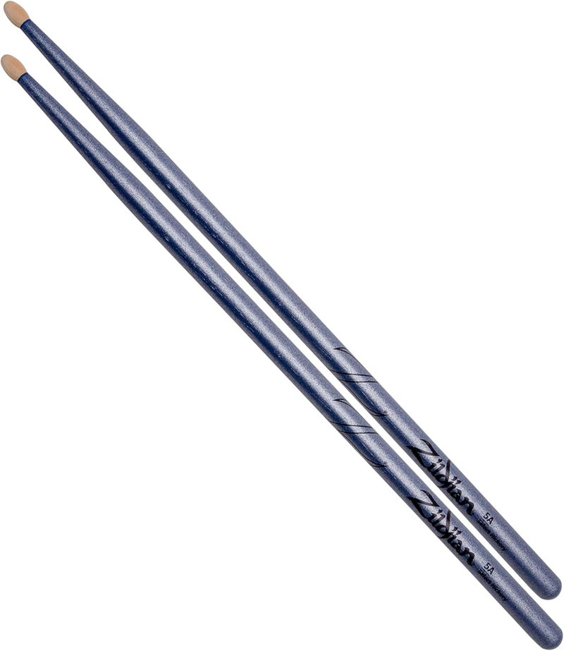 Zildjian 5A Chroma Blue Drumsticks - Image 1