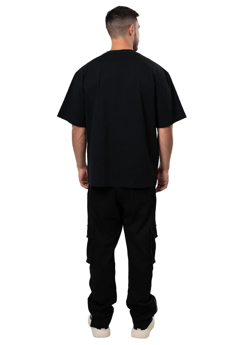 تنجيم سكواد تيشيرت تانجم سكواد سلالة نادرة ثلاثية الأبعاد أسود