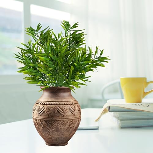fancymart Plastic Artificial Plant Mini Bamboo Leaves Without Pot 30 Cm, Pack of 2, Green - Image 4