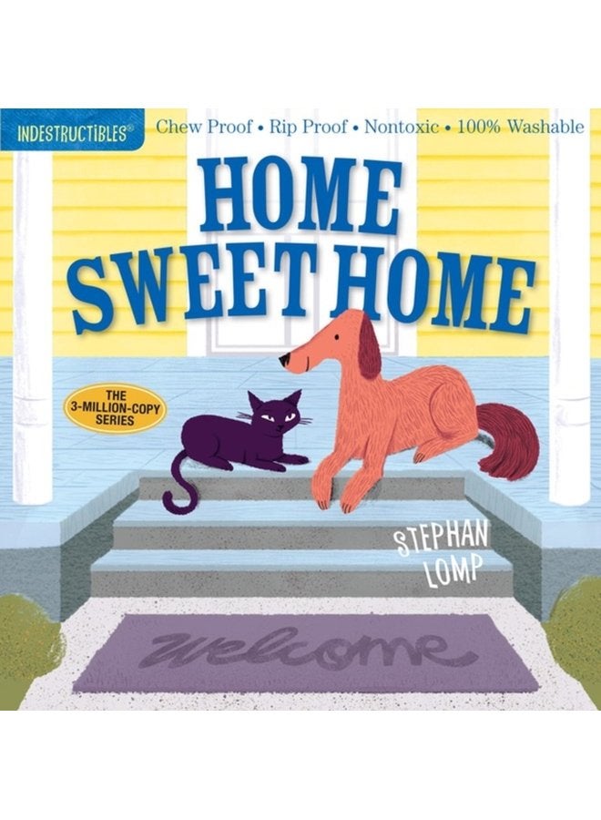 Indestructibles Home Sweet Home Chew Proof Rip Proof Nontoxic 100 Washable Book for Babies Newborn Books Safe to Chew - Paperback