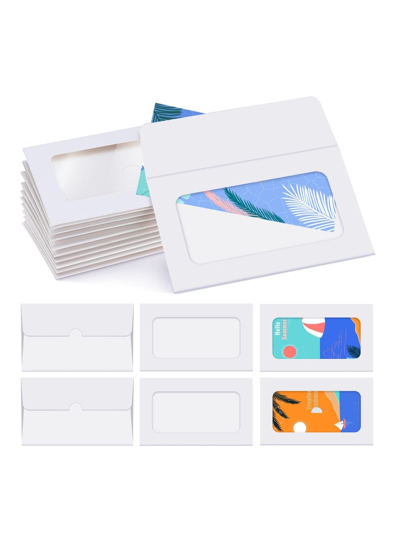 Y&D 60 Pack Window Gift Card Envelopes Sleeves Blank Holders for Greeting Mailing White  - Image 1