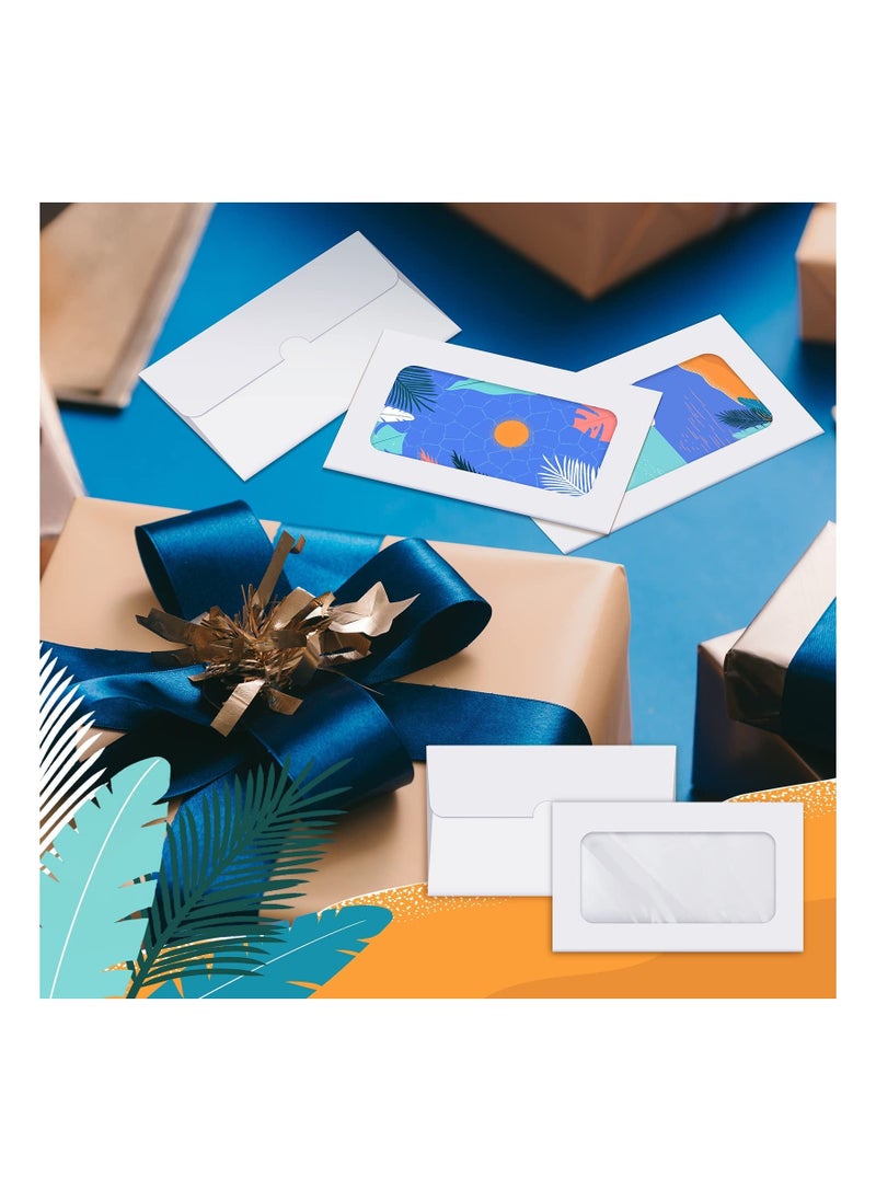Y&D 60 Pack Window Gift Card Envelopes Sleeves Blank Holders for Greeting Mailing White  - Image 2