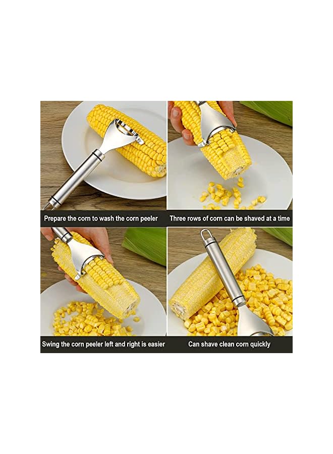PROMASS Magic Corn Peeler Corn Planer Thresher Corn Stripper Corn Cutter Corn Cob Stripper Tool with Ergonomic Handle Small Kitchen Tools Kitchen Gadget, Removes Corn Kernels From Corn Cobs In Seconds - Image 2