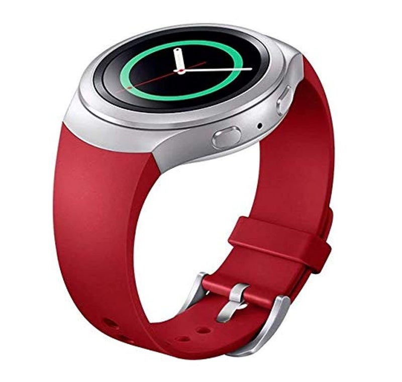 SKEIDO Red Silicone Strap Compatible with Samsung Galaxy Gear S2 SM-R720 – Replacement Band - Image 2
