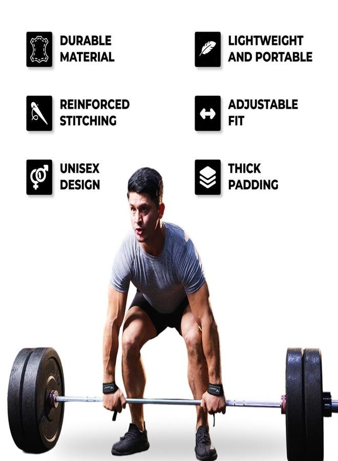 YAGHZU Lifting Straps for Weightlifting, Bodybuilding, Powerlifting, Strength Training, & Deadlifts - Padded Neoprene 21 inch Cotton Lifting Wrist Straps, Gym Wrist Straps for Weight Lifting (Black) - Image 3