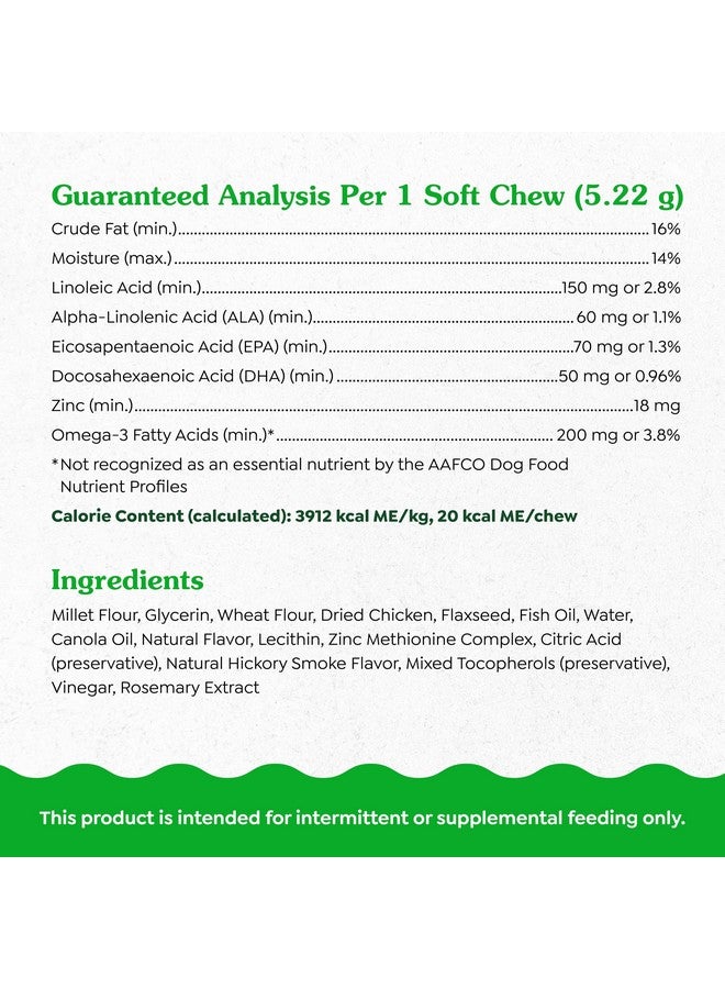 جرينيز مكمل غذائي للعناية بالبشرة والفراء من جرينيز للكلاب، علكات ناعمة مع زيت السمك للكلاب، أوميغا 3، حمض اللينوليك، والزنك، بنكهة الدجاج، عبوة من 80 قطعة، عبوة من قطعتين - Image 4