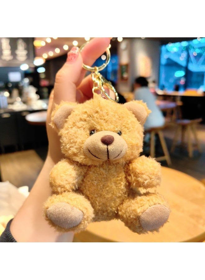 Adorable Cartoon Bear Plush Keychain Bag Charm Accessory