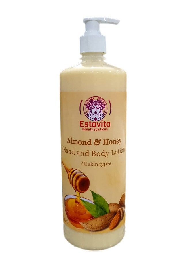 ESTAVITO Almond Lotion With Honey 1000 Ml ;Non Sticky Formulation; Brightens And Lightens The Skin; For All Skin Types - Image 1
