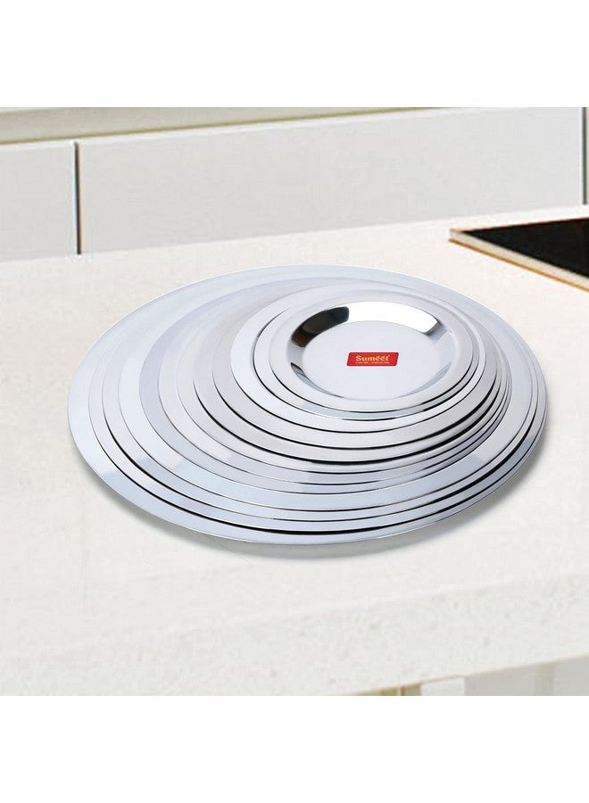 Sumeet Stainless Steel Heavy Gauge Ciba/Lids/Tope/Cheeba Cover Set Of 12 Pcs (12.3Cm, 13.8Cm, 15.5Cm, 16.7Cm, 18.5Cm, 20Cm, 21Cm, 22.5Cm, 24.2Cm, 26.2Cm, 27.5Cm, 28.7Cm, Silver) - Image 5