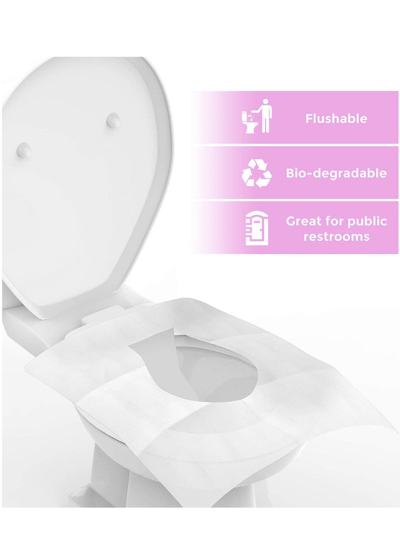 Disposable Toilet Seat Covers Flushable 100 Pcs, Travel Accessories Public Restrooms