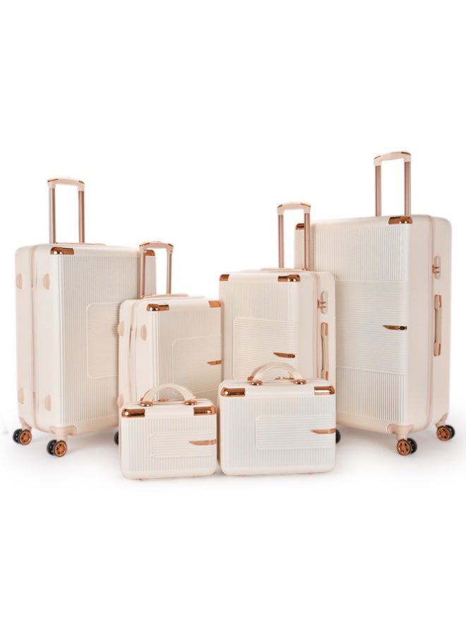 LIIMRA A travel bag set consisting of 6 luggage bags Beige color, size 32"/28"/24"/20"/15"/12 inches  - Image 1