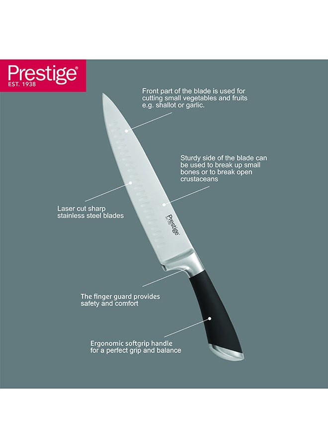 Prestige Deko 8'' Bread Knife | Rust Free Stainless Steel Blade - Pr57542 Silver - Image 4