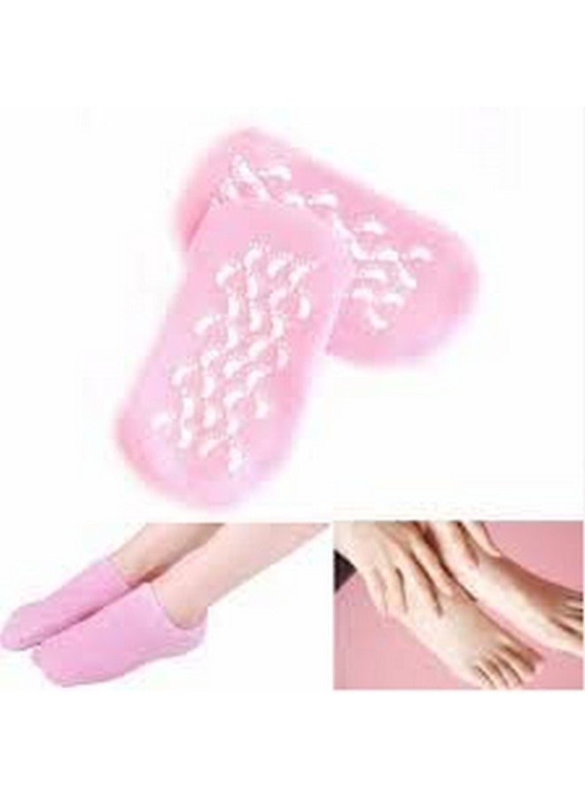 Graidient span Silicone MOISTURIZING FEET Socks Gel (1 Pair) - Image 3