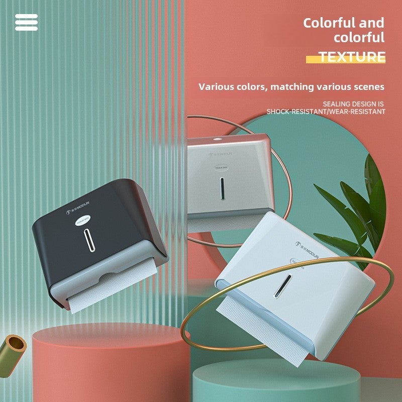 Paper Towel Holder White Wall Mounted Waterproof Visible Tissue Box - Durable Restaurant Grade Hygienic Tissue for Indoor Outdoor Kitchen Bathroom - Image 3