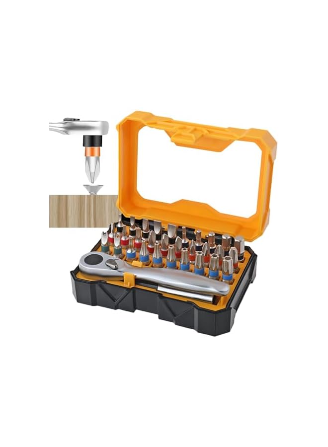 PROMASS promass Precision Ratchet Screwdriver Set, 32-piece Ratchet Screwdriver Kit, Precision Screwdriver With Bits, Compact Ratchet Screwdriver Set, Screwdriver Tools Repair Tool Kits for Small Spaces  - Image 2
