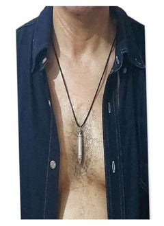 Chain with a luxurious turquoise pendant in the form of a pendulum or an obelisk