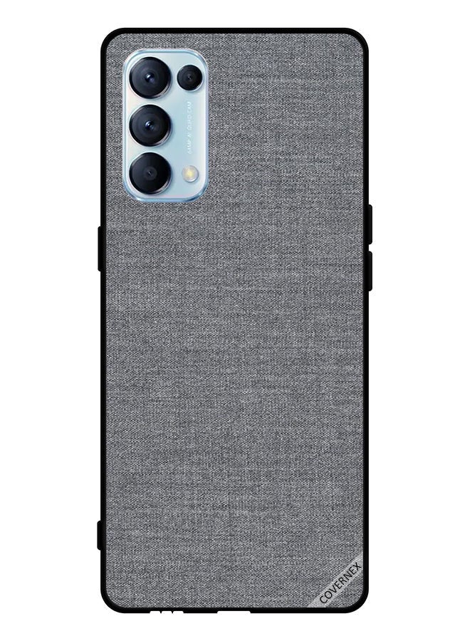Covernex Protective Case Cover For Oppo Reno5 Pro 5G Grey Cloth Pattern - Image 1