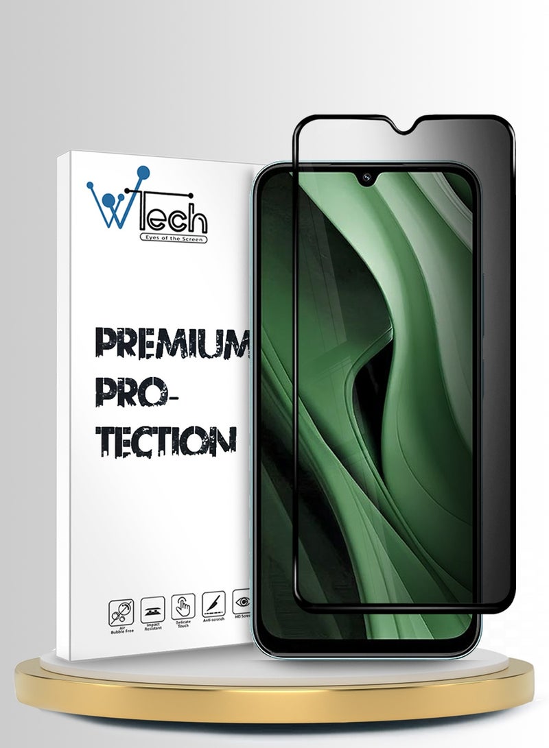 دبليو تيك واقي شاشة زجاجي مقسى كامل الغطاء بكامل الغراء لهاتف شيومي بوكو C85 5G 2025 سلسلة بريميوم E2E - شفاف/أسود (MSGECP) - Image 1