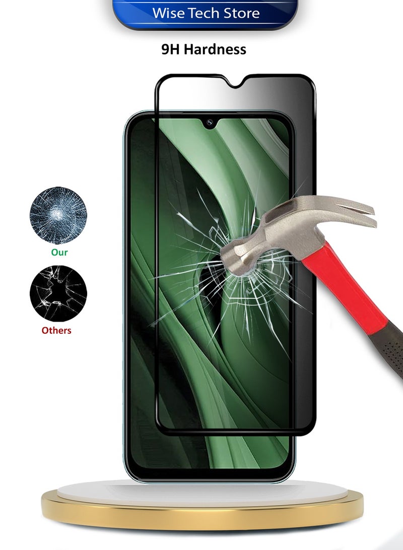 دبليو تيك واقي شاشة زجاجي مقسى كامل الغطاء بكامل الغراء لهاتف شيومي بوكو C85 5G 2025 سلسلة بريميوم E2E - شفاف/أسود (MSGECP) - Image 3