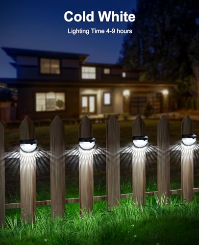 OTHWAY Solar Fence Post Lights Wall Mount Decorative Deck Lighting (Black, 4 Packs) - Image 4