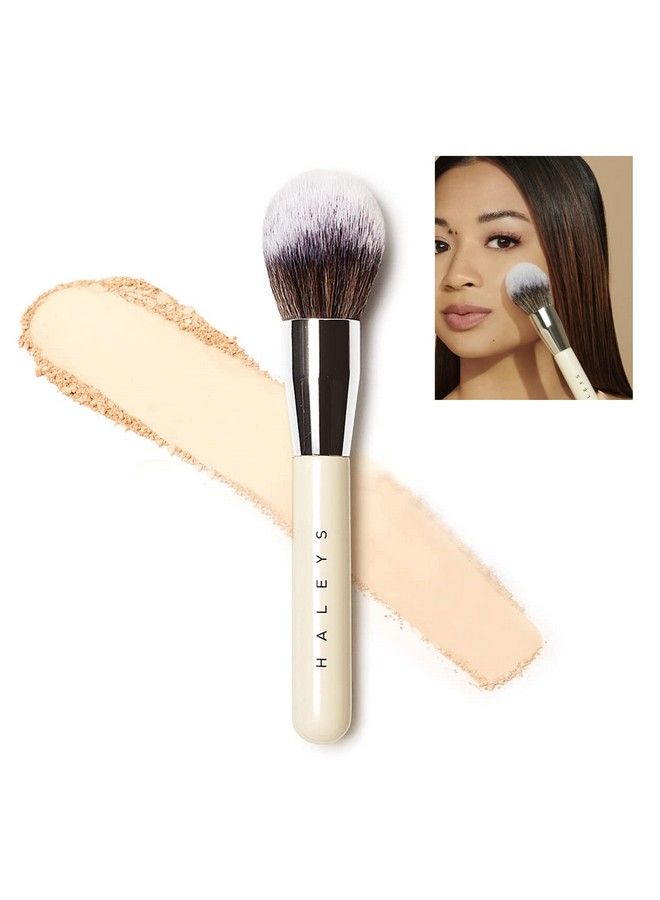 HALEYS Brilliant Powder Brush Soft Streakfree Perfect Blending Buff Blurs Smooths Control Precision Complexion Tools For Powder Setting Powder Blush Vegan Crueltyfree Sustainable Wood - Image 2