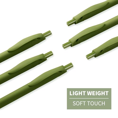 deegtran Pens Bulk, 50 Pack No Bleed Sage Green Click Pen, Wholesale Retractable Ballpoint Pens, Pens Medium Point, Smooth Ink Pen, 1.0MM Sage Green Ink - Image 4