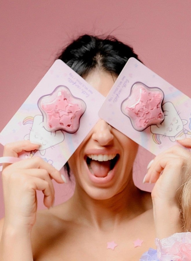 MOROZKISPA Strawberry Bath Soap 0.35oz(10g Star Shape Pink Paper Soaps Fun Strawberry Scented Melting Soap Petals Unicorn, Christmas, Birthday, Halloween, Valentine's Day, Holiday Gift for Adults, Kids, Teens - Image 2