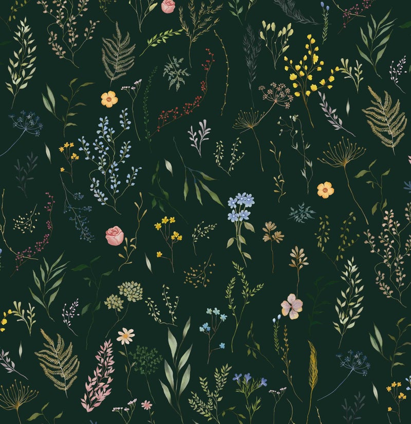 Dimoon 787x161 Floral Peel and Stick Wallpaper Dark Green Smooth Contact Paper Flower Thicken Waterproof Green Leaf Self Adhesive Pomegranate Wallpaper Removable Shelf Liner Decal Vinyl Roll