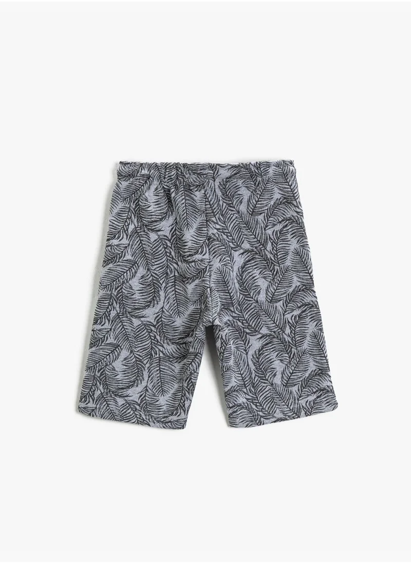 KOTON Leaf Printed Shorts