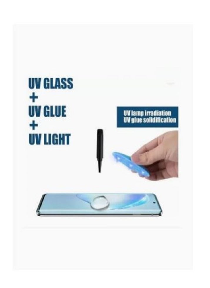 Generic - Experience ultimate protection with the UV Glue Curved Tempered Glass Screen Protector designed specifically for your HUAWEI Honor X9A - Image 1
