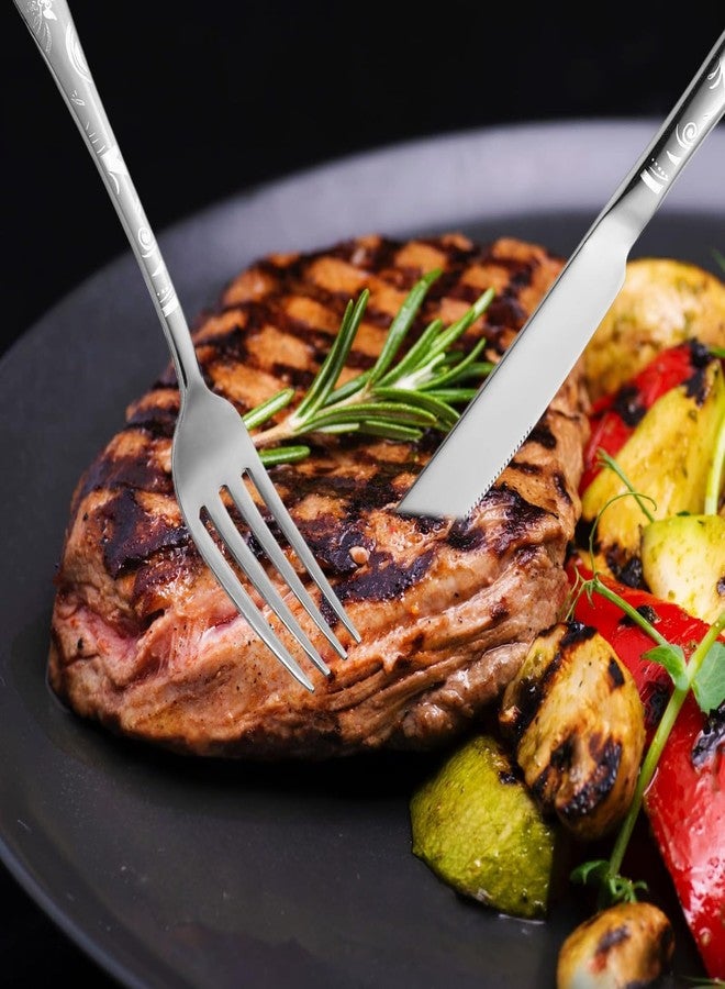P Plus Fire Big Table Fork Set, Durable Stainless Steel Forks with Balanced Weight and Modern Finish, Ideal for Salads, Main Courses & Event Dining, BPA-Free & Non-Toxic (Big Fork, Silver, Pack of 6) - Image 3