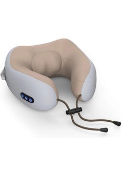 Travel Pillows For Sleeping Airplane, Portable Electric Neck Massager Soft Comfortable Breathable U-Shaped Memory Foam Massage Neck Pillow For Car Home And Office